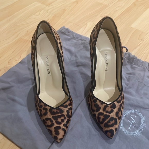 LIKE NEW Sarah Flint Perfect Pump 100m Leopard size IT 38/ US 8 - Picture 5 of 10